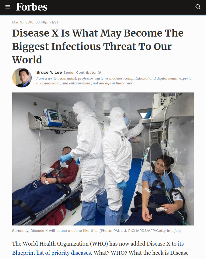 WHO & DiseaseX